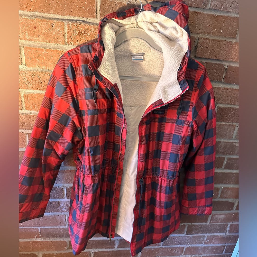 Columbia Chatfield Hill utility jacket- buffalo plaid with fleece lining 2x